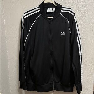 Adidas Black Jacket with stripes